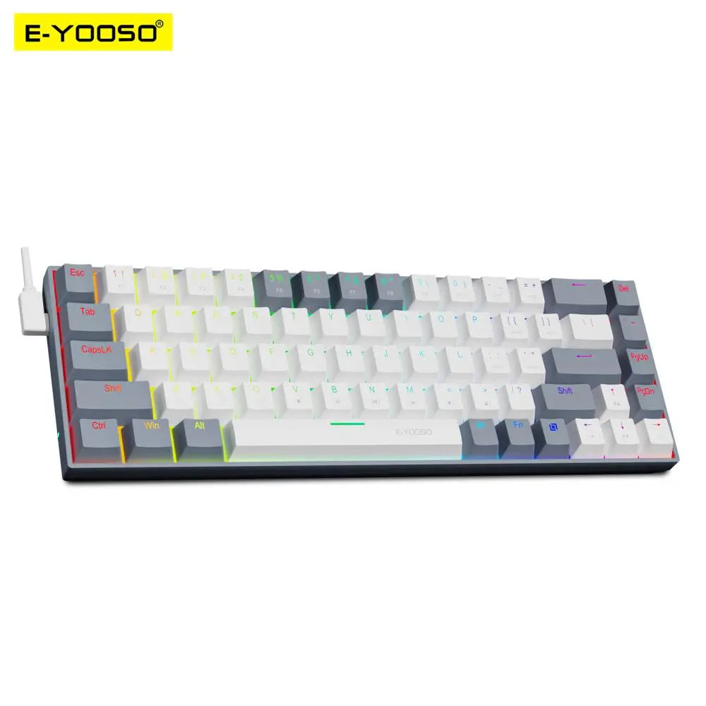 E-YOOSO Z686 RGB USB 60% Mini slim Mechanical Wired Keyboard 