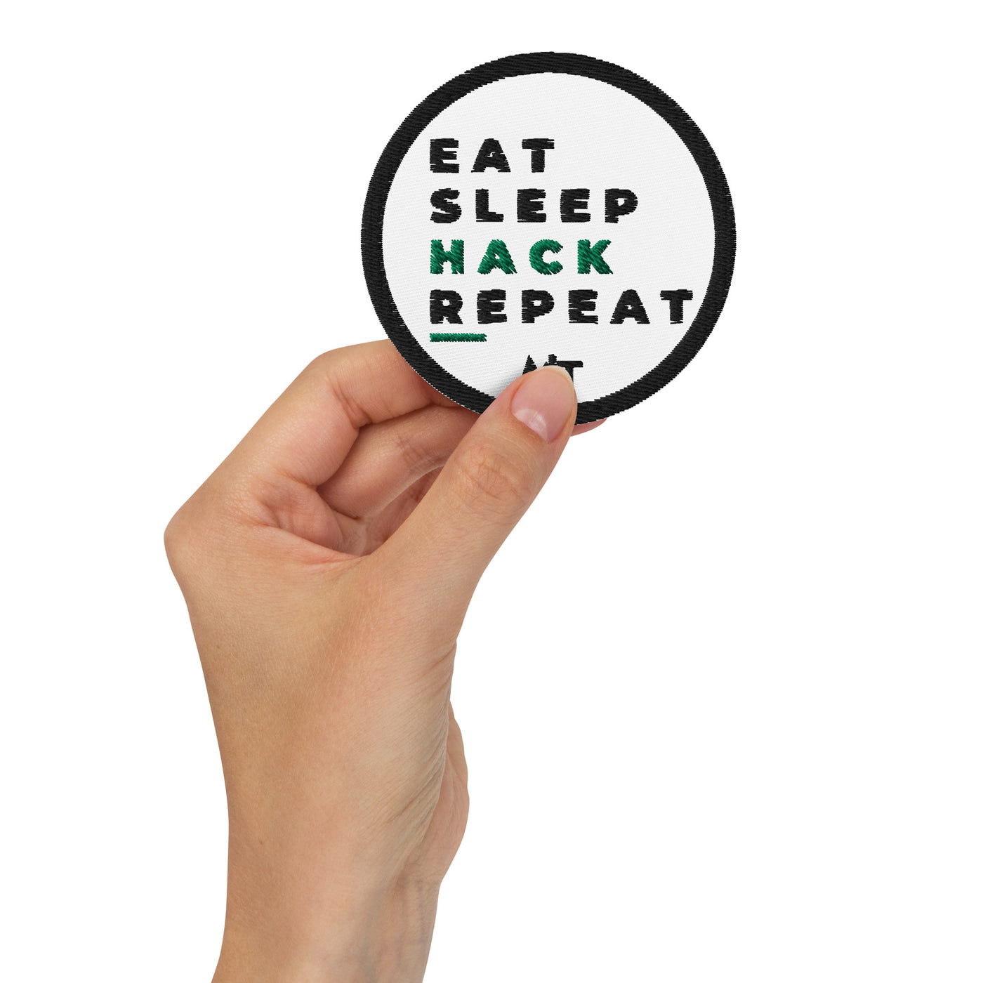 Eat, Sleep, Hack, Repeat V2 - Embroidered patches