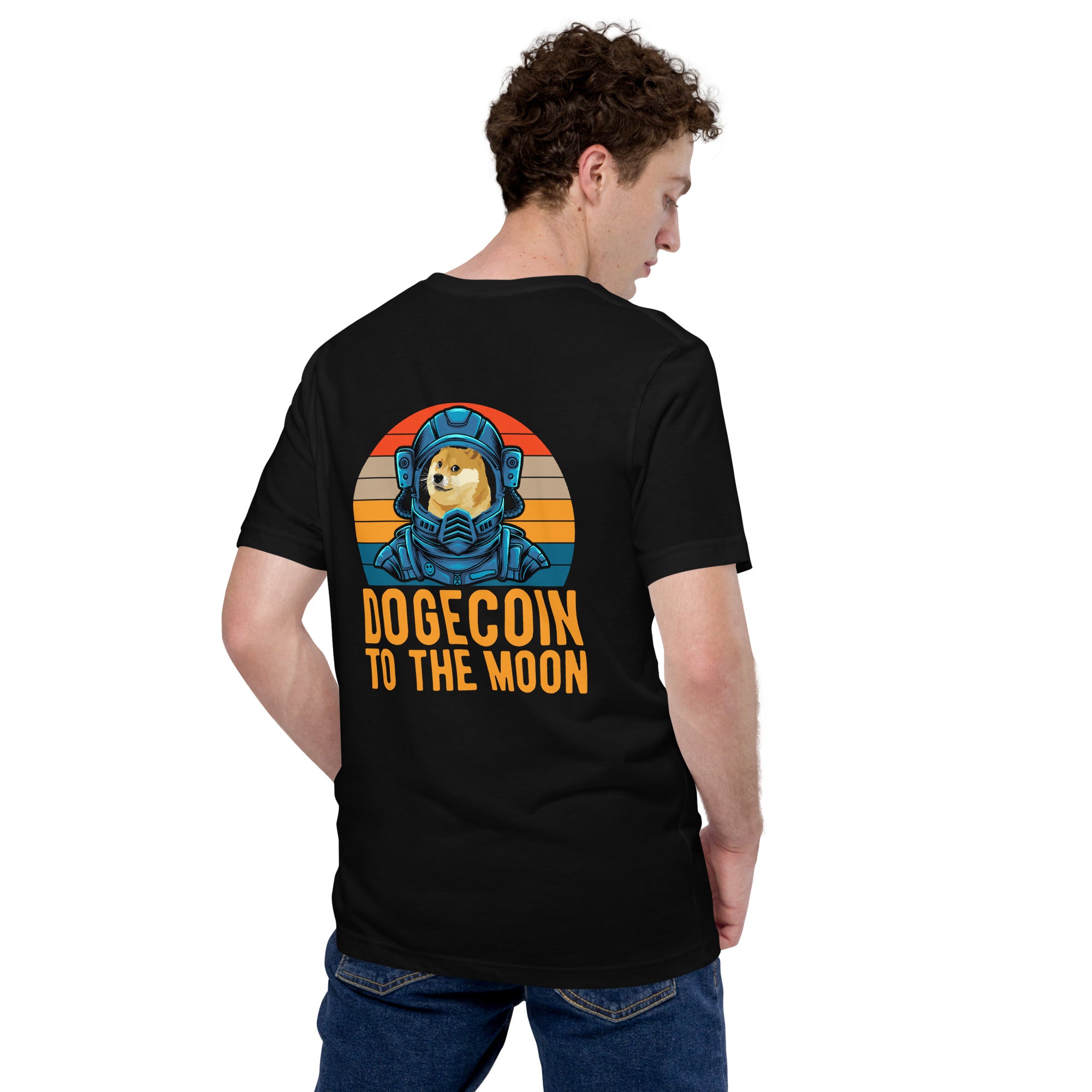 Doge Coin to the Moon - Unisex t-shirt ( Back Print )
