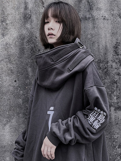 CyberSamurai Autumn Plush Streetwear Techwear Hoodie