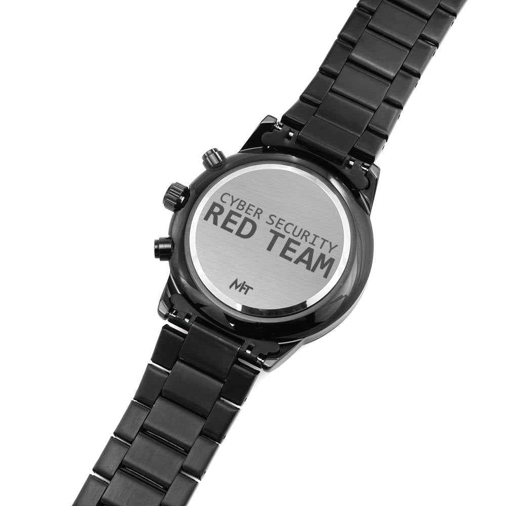 Cyber Security Red Team - Black Chronograph Watch