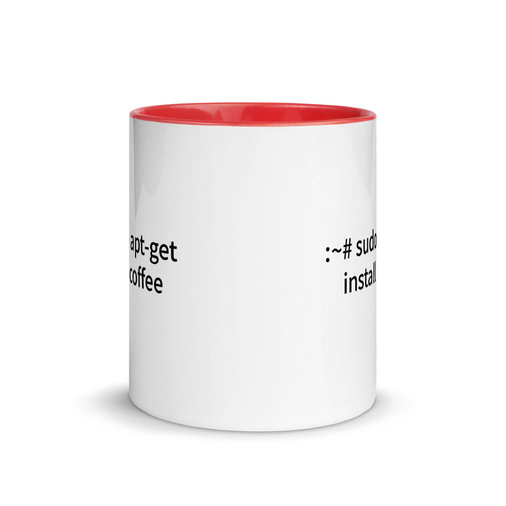 sudo apt-get install coffee - Mug with Color Inside