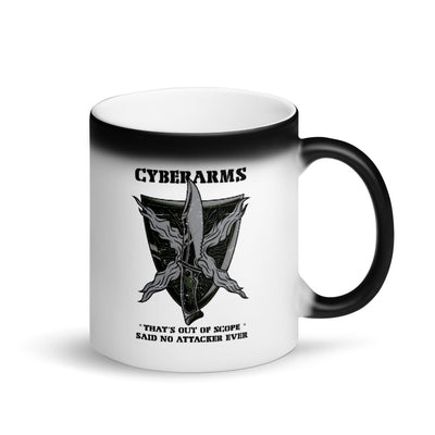 CyberArms - Matte Black Magic Mug (black design)