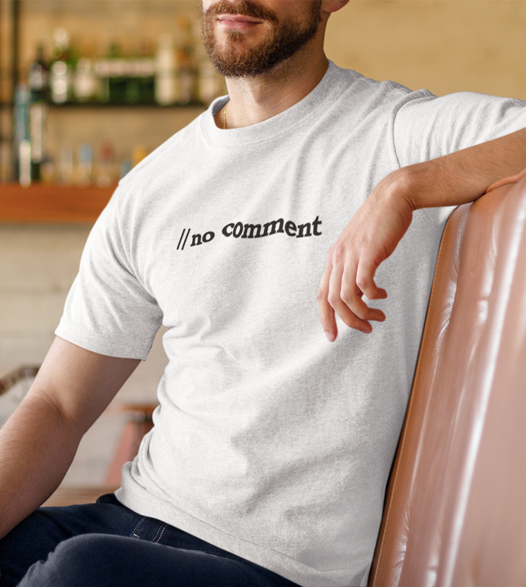 // no comment - Short-Sleeve Unisex T-Shirt (black text)
