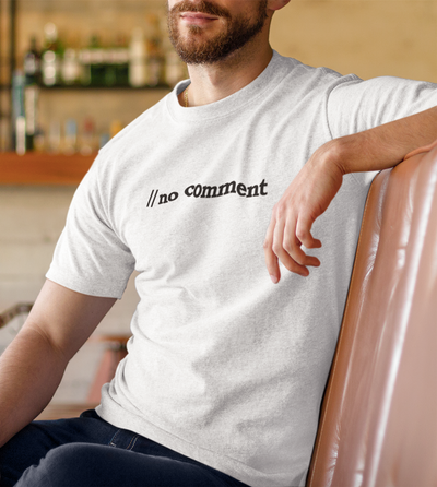 // no comment - Short-Sleeve Unisex T-Shirt (black text)