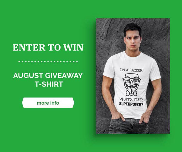 AUGUST GIVEAWAY: T-SHIRT - I'm a hacker!