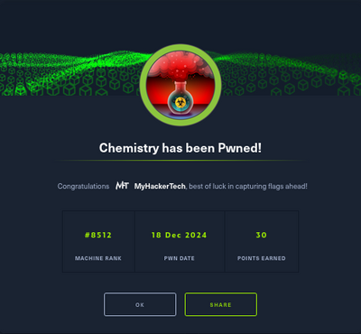 Chemistry HackTheBox Walkthrough