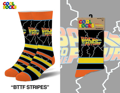 Back to the Future "Stripes" Men's Crew Folded Socks (Size 8-12) by MyHackerTech