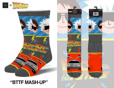 Back to the Future "BTTF Mash-Up" Men's Crew Socks (Size 8-12) by MyHackerTech