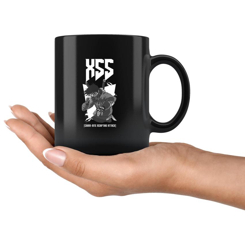XSS cross-site scripting attack - Mug by MyHackerTech