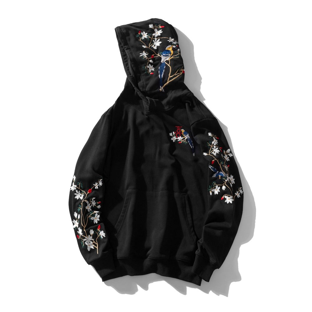 KH9083 Flowers Embroidery Hoodie by MyHackerTech