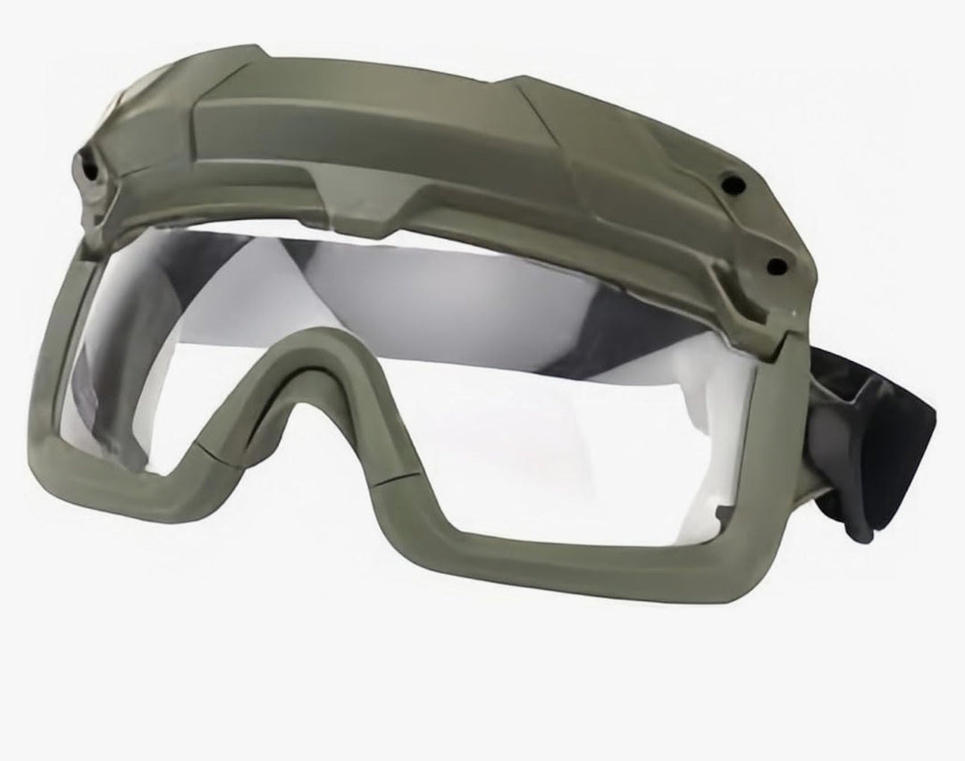 arc rail goggles Tactical Helmet Goggles with Arc Rail Attachments Green