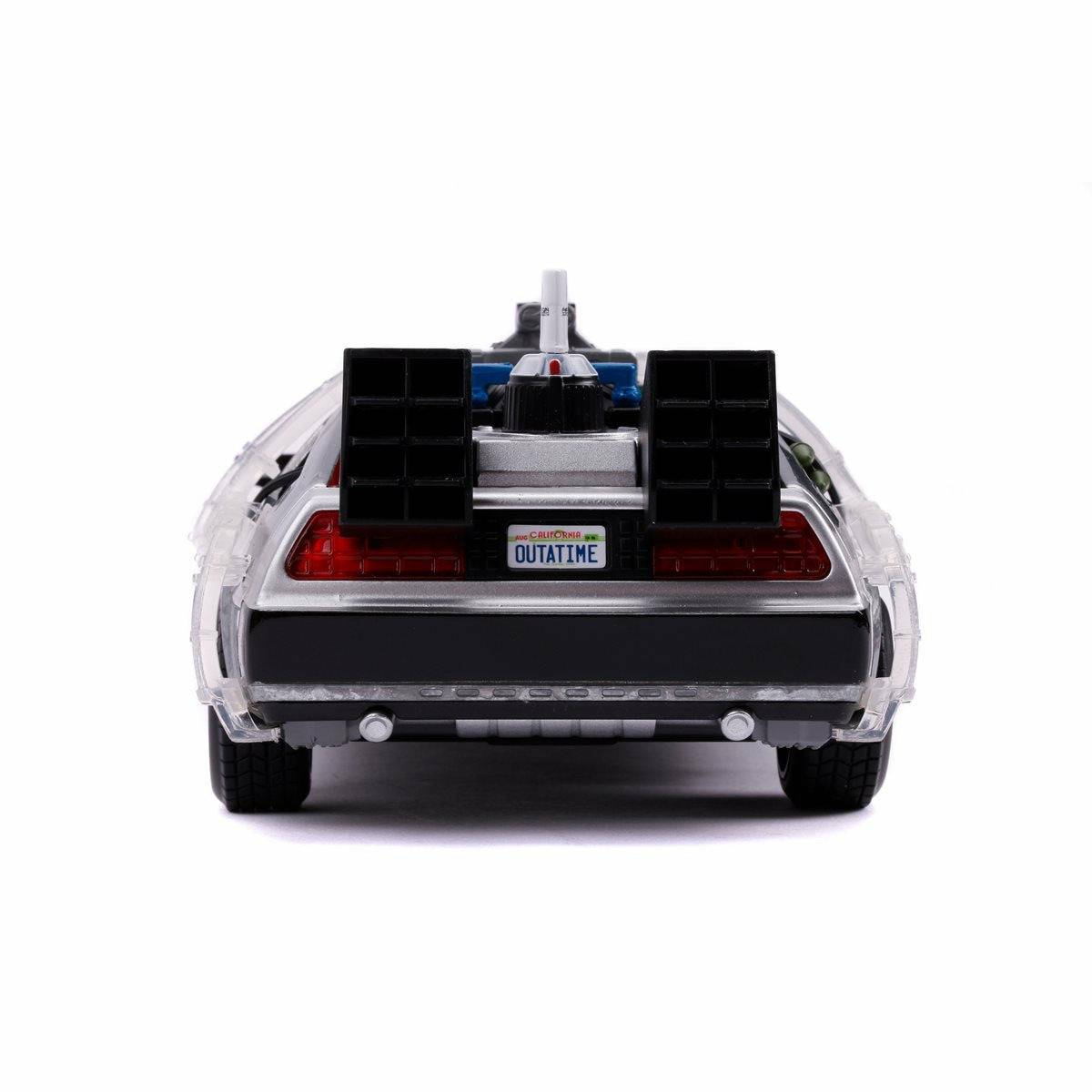 Back to the Future Part II die-cast 1:24 scale "Hollywood Rides" light-up DeLorean Time Machine by MyHackerTech