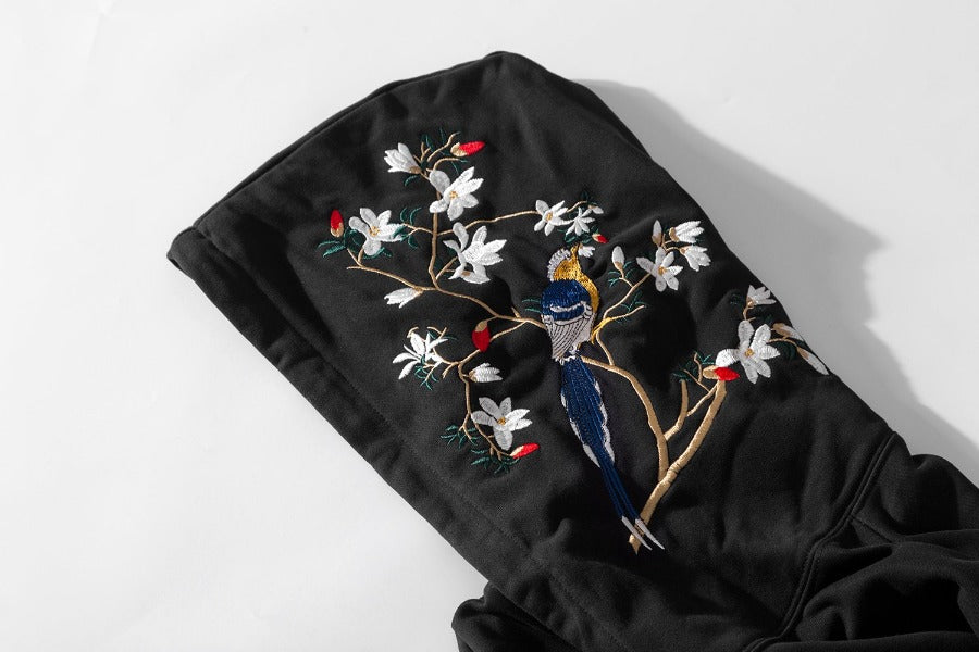 KH9083 Flowers Embroidery Hoodie by MyHackerTech