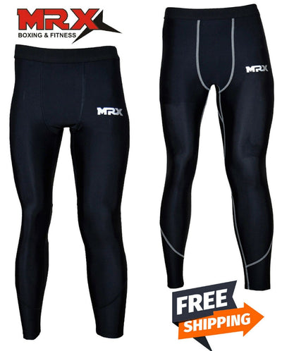MRX Men's Compression Trouser Pant Base Layer Active Wear Black-Gray by MyHackerTech