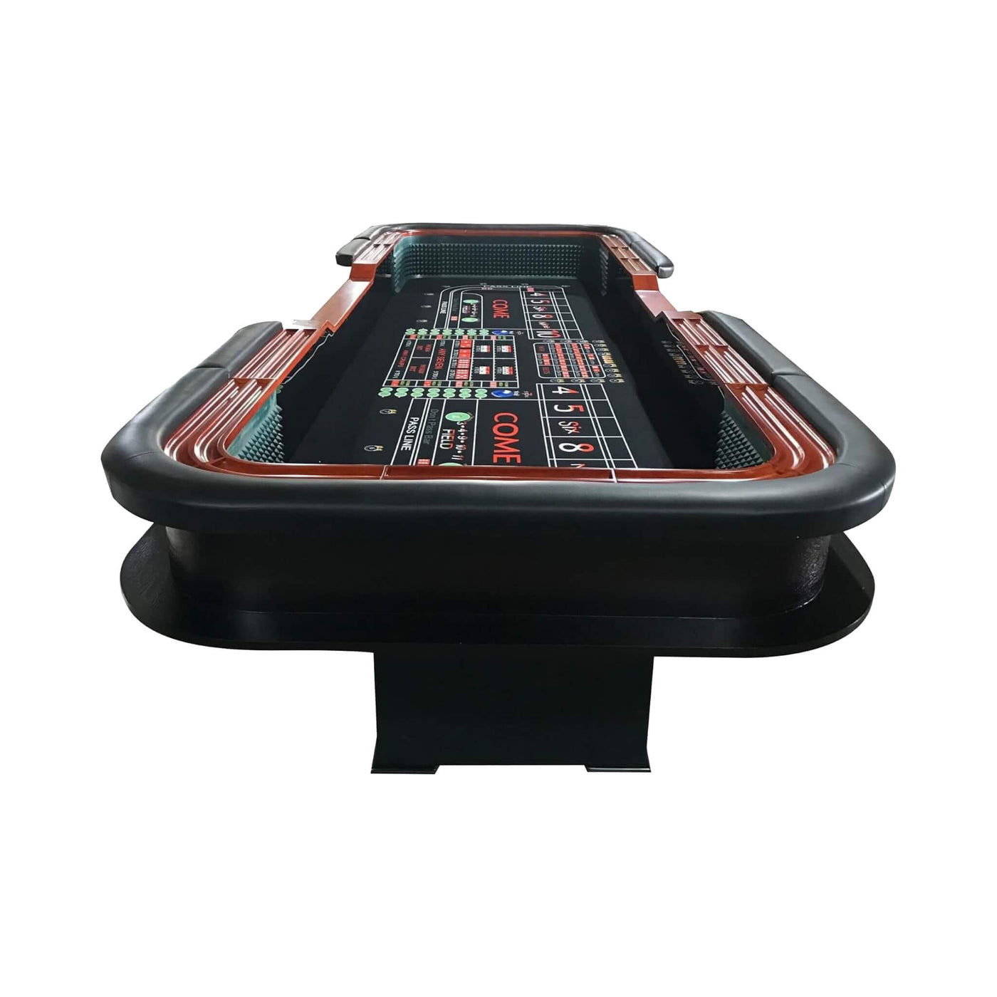 12FT Casino Style Craps Table With Full Drink Rail And Cushion Rim Cover (SAK35098)