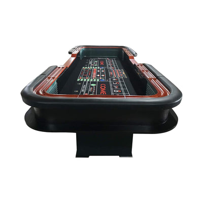 12FT Casino Style Craps Table With Full Drink Rail And Cushion Rim Cover (SAK35098)