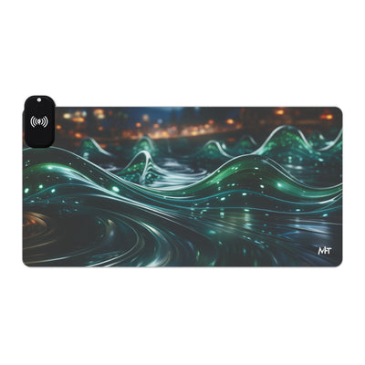 Neon AI V1 - LED Gaming Mouse Pad, Wireless Charging by MyHackerTech