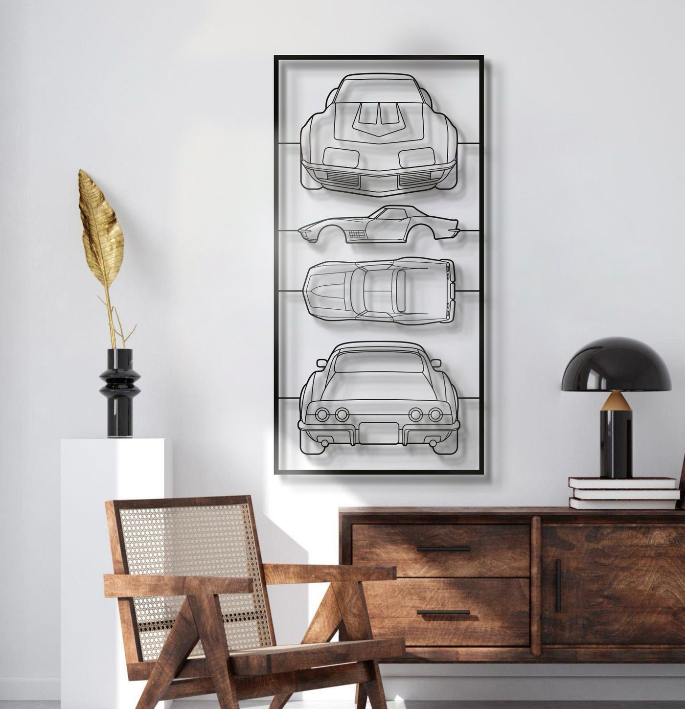 1971 Corvette ZR2 Quad Profile Metal Frame Silhouette - MT1444 ...