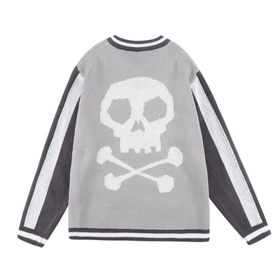 Easy Skull Knit Bomber Jacket by MyHackerTech