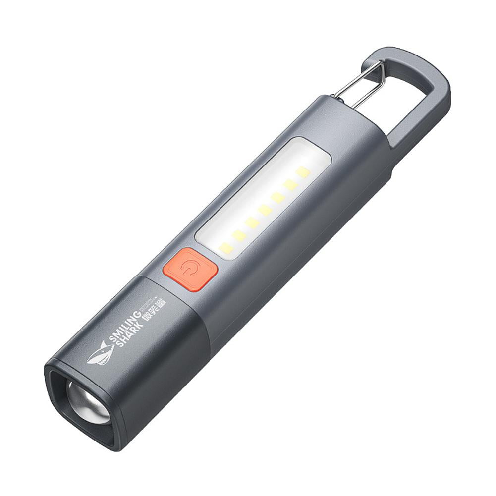 Mini Rechargeable Flashlight with 3 Modes, Zoomable Focus, Super Bright COB LED, Waterproof & Pocket-Sized Torch for Camping, Hiking, Emergency Use by MyHackerTech Vtiswuws Smiling Shark LED Flashlight 2 Pack Mini Rechargeable Flashlight with 3 Modes, Zoomable Focus, Super Bright COB LED, Waterproof & Pocket-Sized Torch for Camping, Hiking, Emergency Use by MyHackerTech Vtiswuws Smiling Shark LED Flashlight 2 Pack