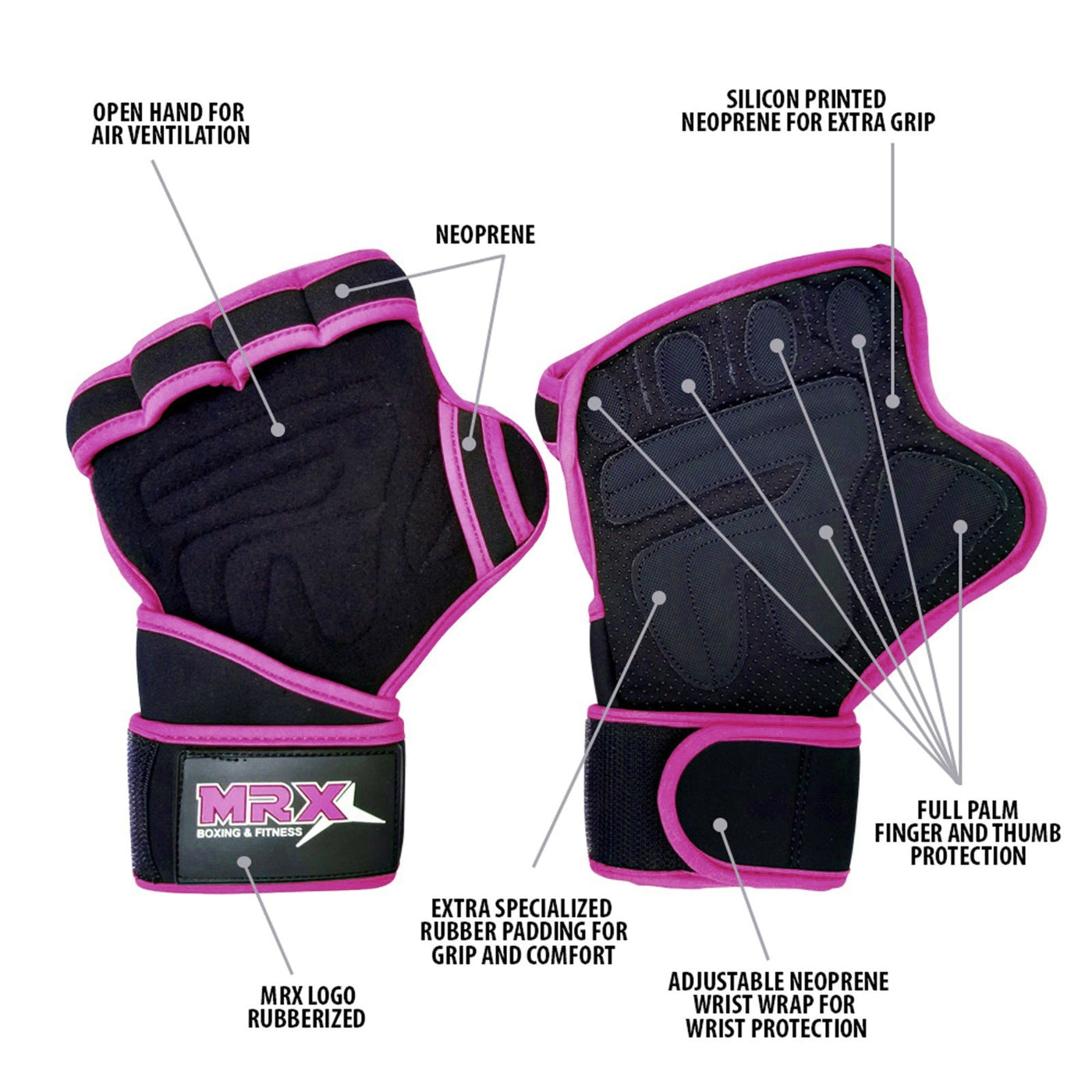 Weight Lifting Gloves Gym Glove for Training Bodybuilding Workout by MyHackerTech