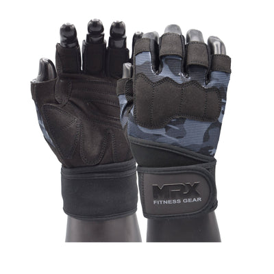 MRX Weightlifting Gloves for Gym Workout Training Long Wrist Strap by MyHackerTech