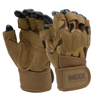 MRX Weightlifting Gloves for Gym Workout Training Long Wrist Strap by MyHackerTech
