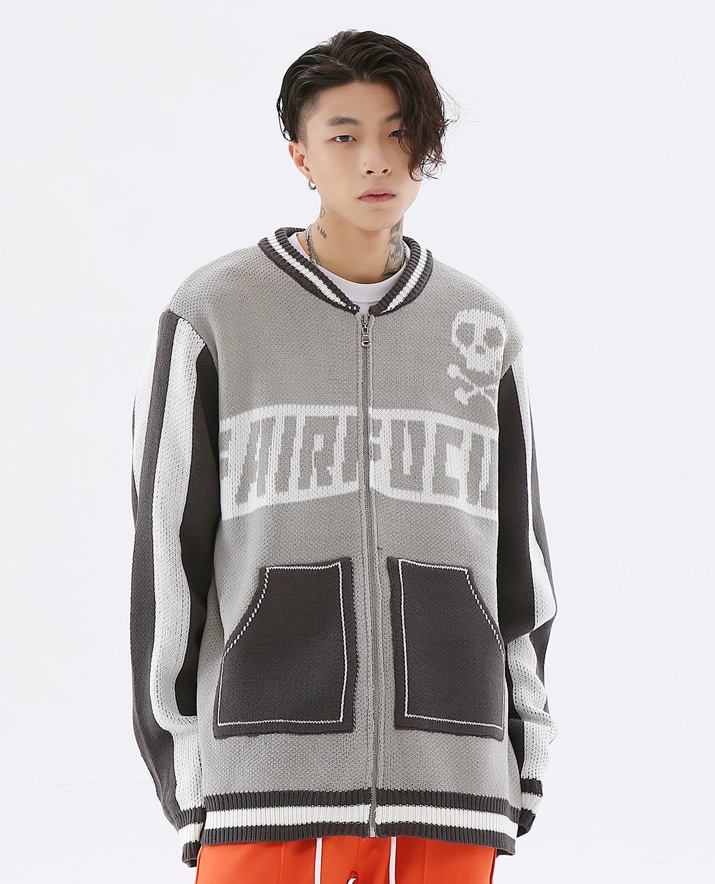 Easy Skull Knit Bomber Jacket by MyHackerTech