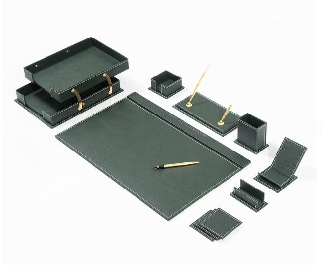 MOOG Classic Leather Desk Set - 12 PCS by MyHackerTech