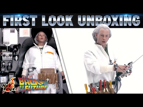 Hot Toys Back to the Future Doc Brown (Deluxe Version) 1:6 Scale Collectible Figure with bonus Plutonium case by MyHackerTech