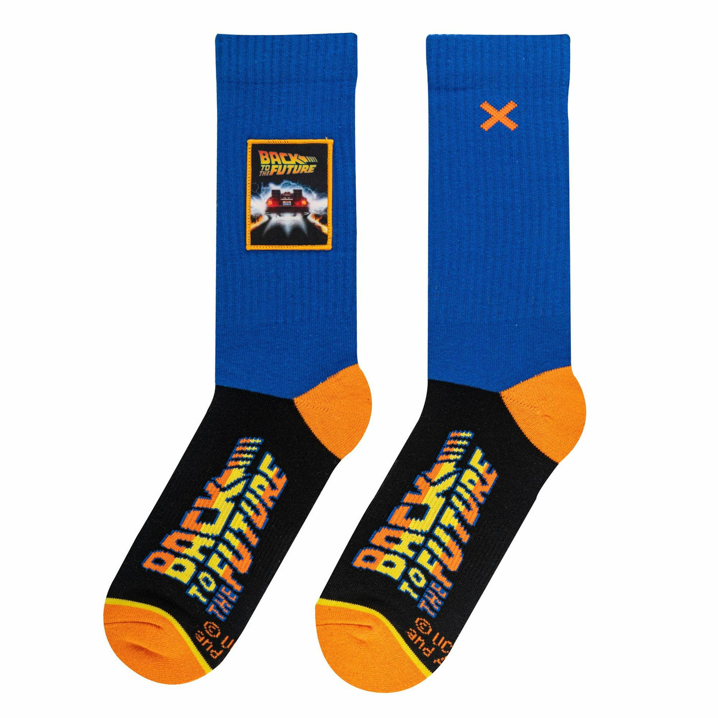 Back to the Future "Patch" Men's Crew Sideways Socks (Size 8-12) by MyHackerTech