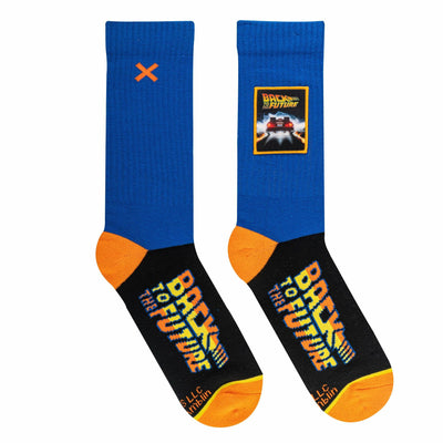Back to the Future "Patch" Men's Crew Sideways Socks (Size 8-12) by MyHackerTech