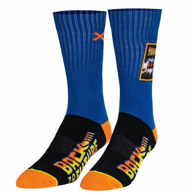 Back to the Future "Patch" Men's Crew Sideways Socks (Size 8-12) by MyHackerTech