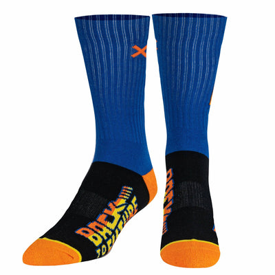 Back to the Future "Patch" Men's Crew Sideways Socks (Size 8-12) by MyHackerTech