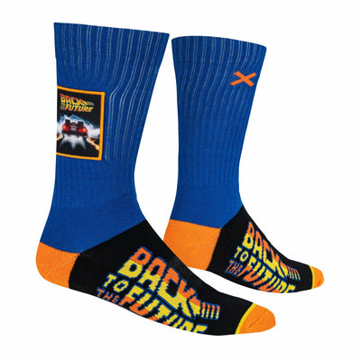 Back to the Future "Patch" Men's Crew Sideways Socks (Size 8-12) by MyHackerTech