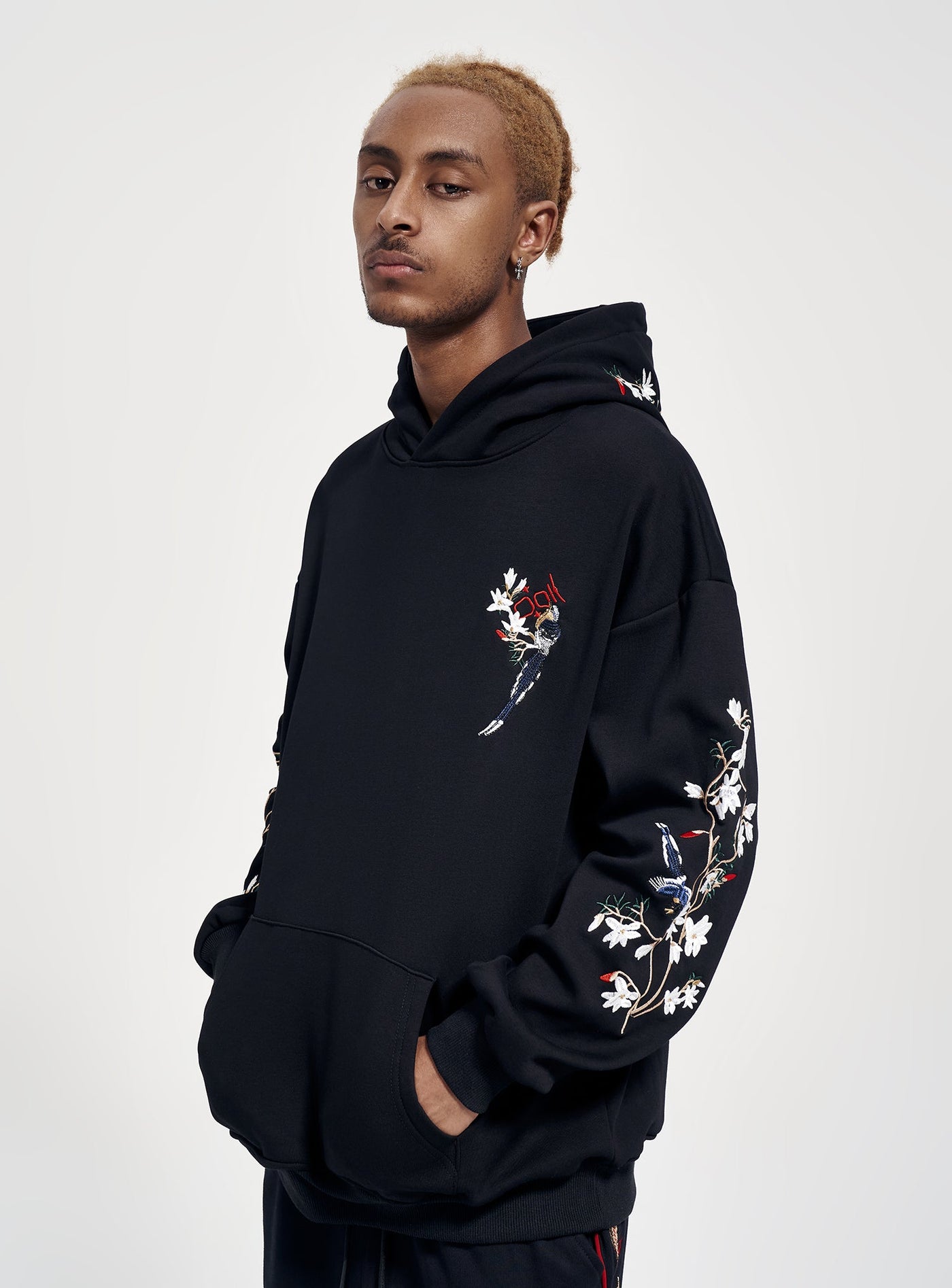 KH9083 Flowers Embroidery Hoodie by MyHackerTech