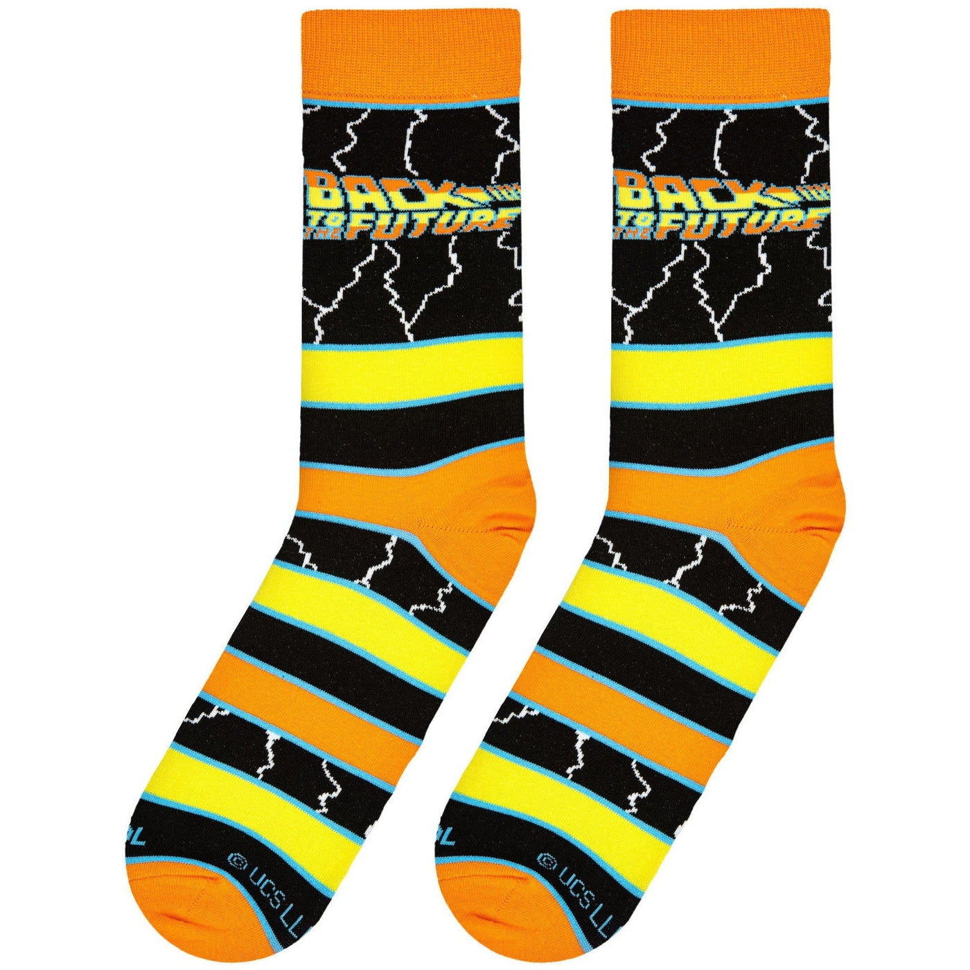 Back to the Future "Stripes" Men's Crew Folded Socks (Size 8-12) by MyHackerTech