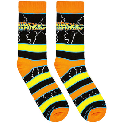 Back to the Future "Stripes" Men's Crew Folded Socks (Size 8-12) by MyHackerTech