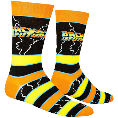 Back to the Future "Stripes" Men's Crew Folded Socks (Size 8-12) by MyHackerTech