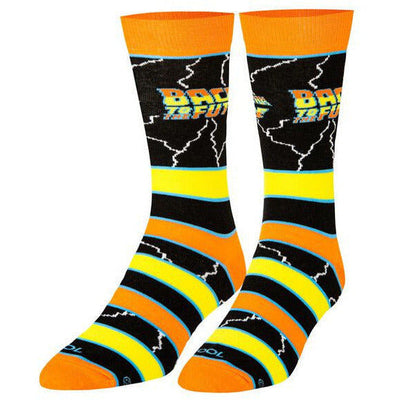 Back to the Future "Stripes" Men's Crew Folded Socks (Size 8-12) by MyHackerTech