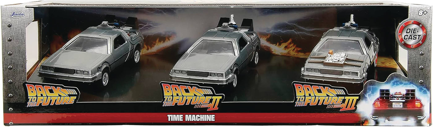 Back to the Future Hollywood Rides 1:32 scale DeLorean Time Machine 3-Pack by MyHackerTech