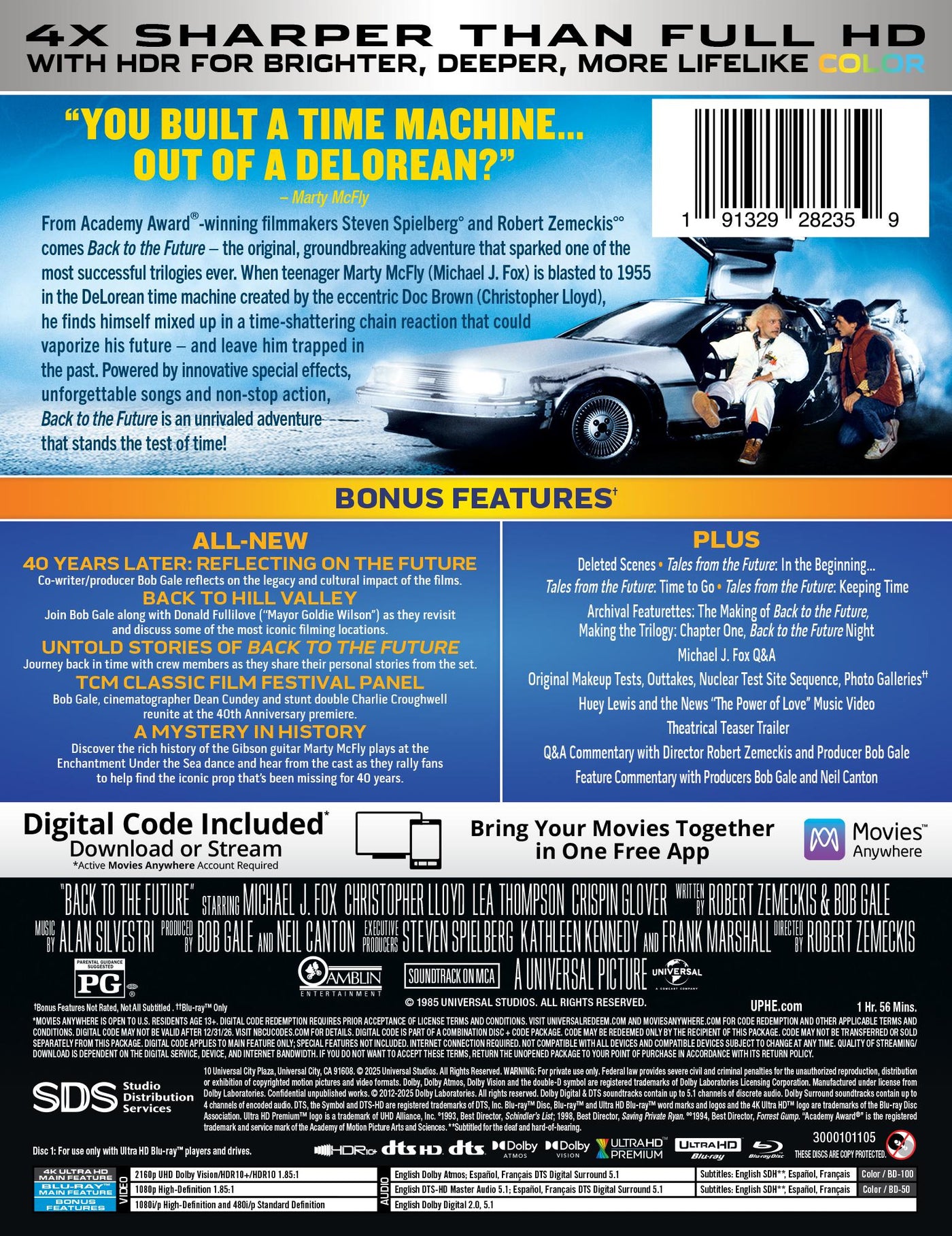 Back to the Future Limited Edition Steelbook (4K Ultra HD + Blu-ray™ + Digital Code) by MyHackerTech