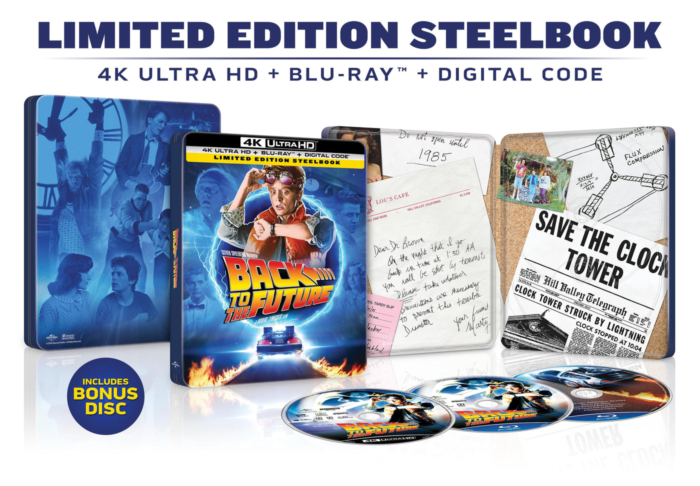 Back to the Future Limited Edition Steelbook (4K Ultra HD + Blu-ray™ + Digital Code) by MyHackerTech