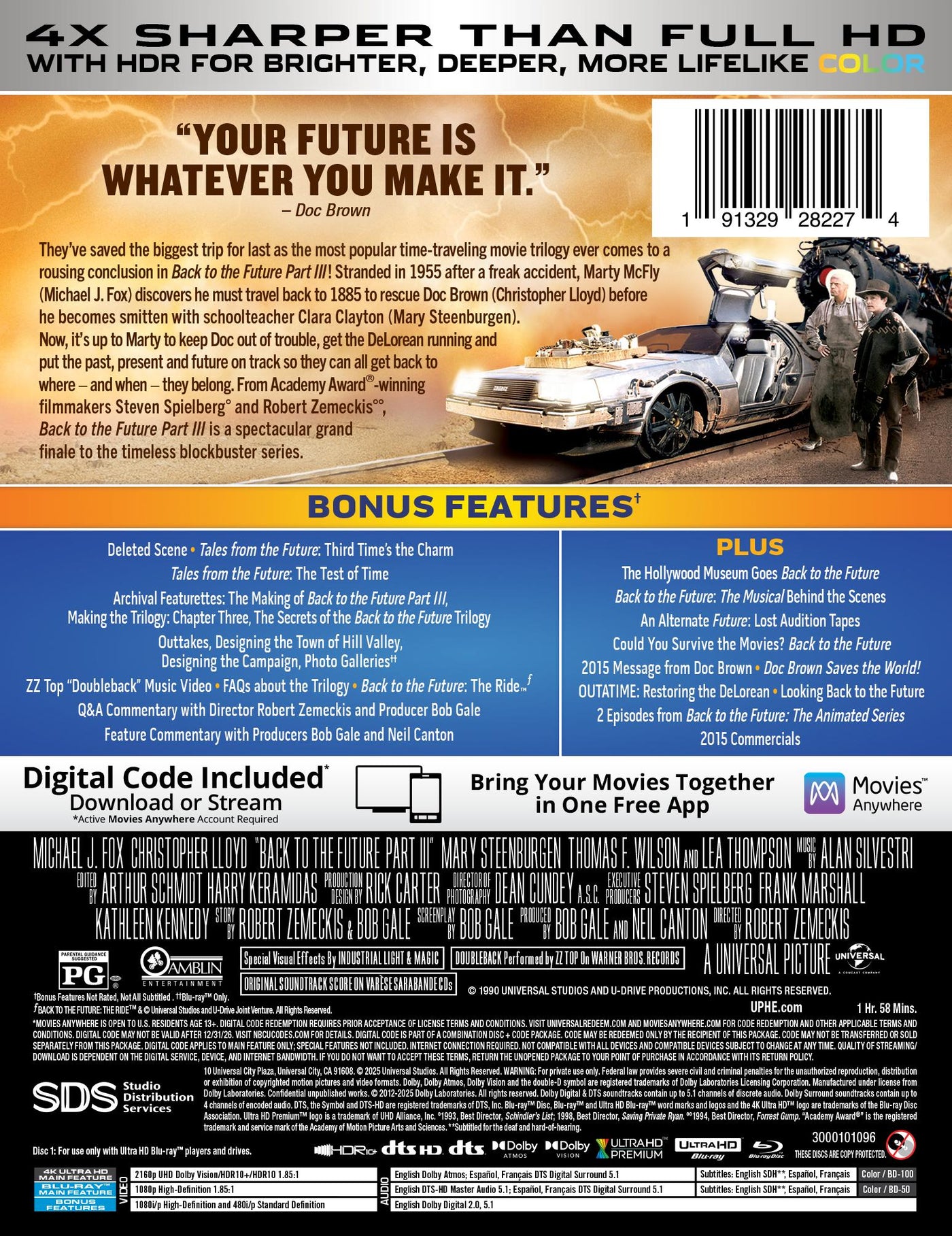 Back to the Future Part III Limited Edition Steelbook (4K Ultra HD + Blu-ray™ + Digital Code) by MyHackerTech