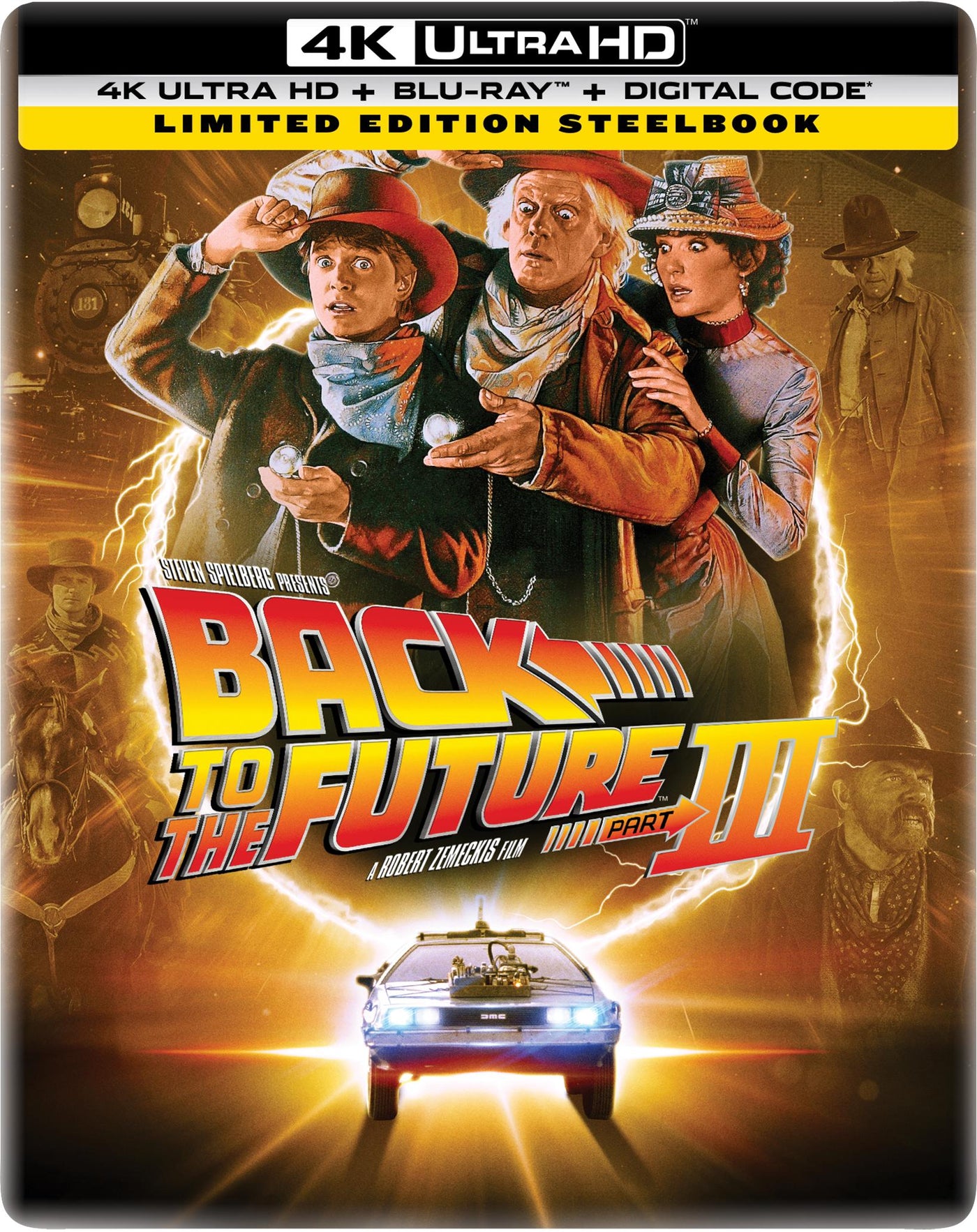 Back to the Future Part III Limited Edition Steelbook (4K Ultra HD + Blu-ray™ + Digital Code) by MyHackerTech