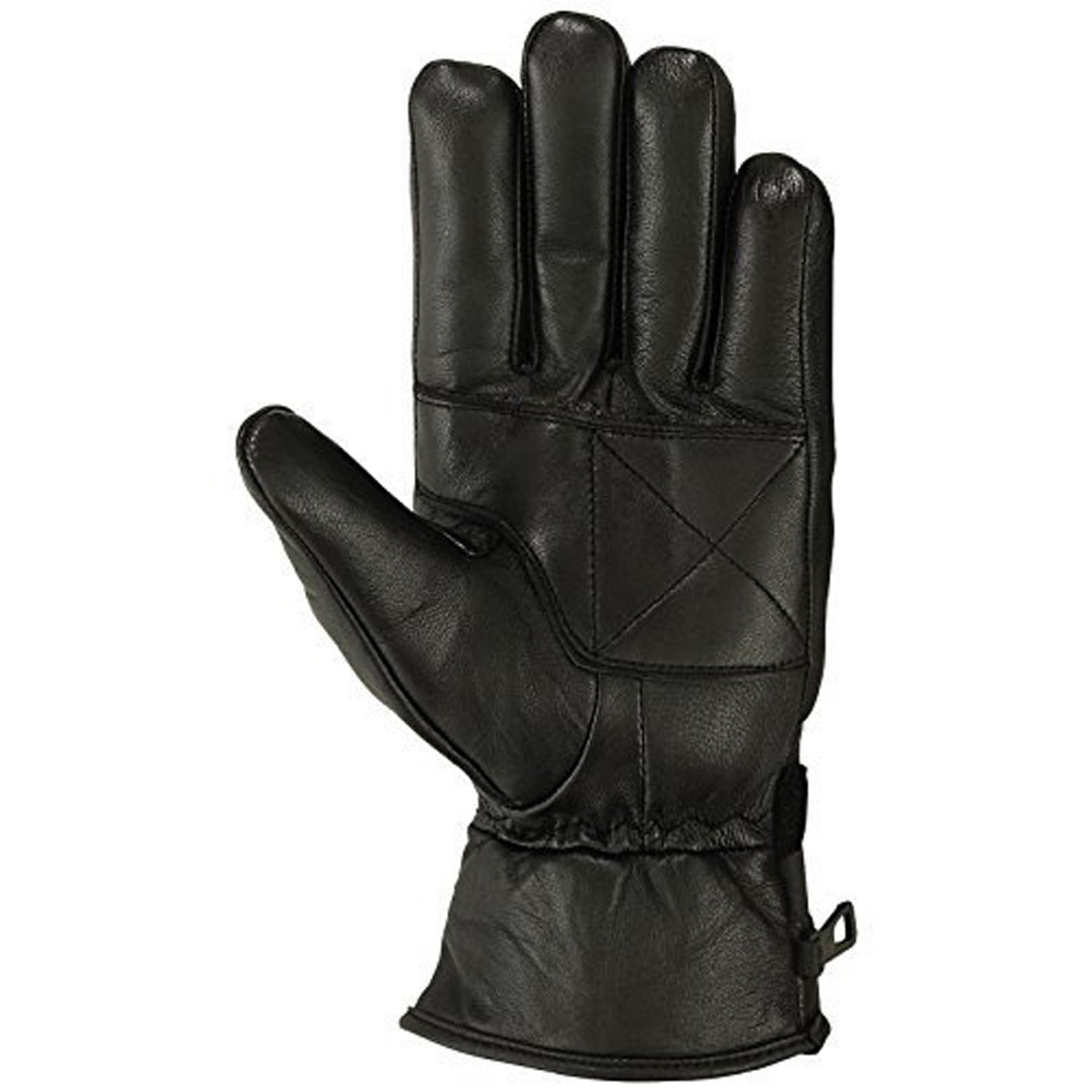 Mens Motorbike Gloves Cold Weather Motorcycle Riding Genuine Leather Black Glove-Black-Gray-S by MyHackerTech