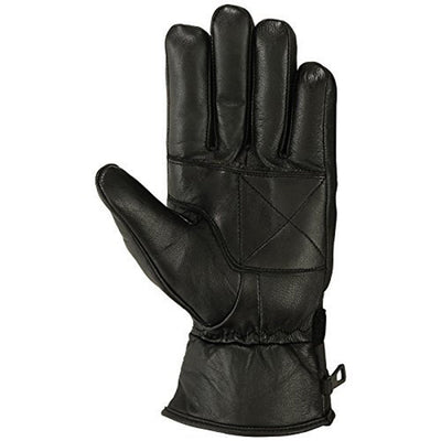 Mens Motorbike Gloves Cold Weather Motorcycle Riding Genuine Leather Black Glove-Black-Gray-S by MyHackerTech