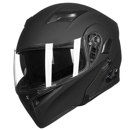 ILM Modular Flip up Full Face Bluetooth Motorcycle Helmet Model 902BT PRO Matte Black / X-Large