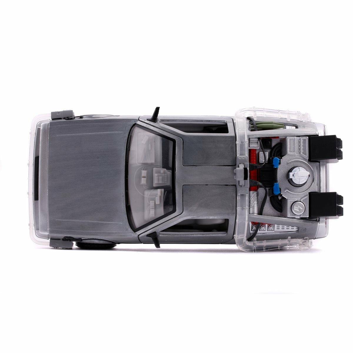 Back to the Future Part II die-cast 1:24 scale "Hollywood Rides" light-up DeLorean Time Machine by MyHackerTech